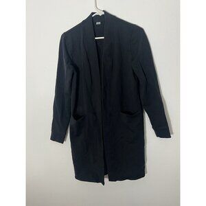 Zestt Organics Black Open Cardigan Size Small Pockets
